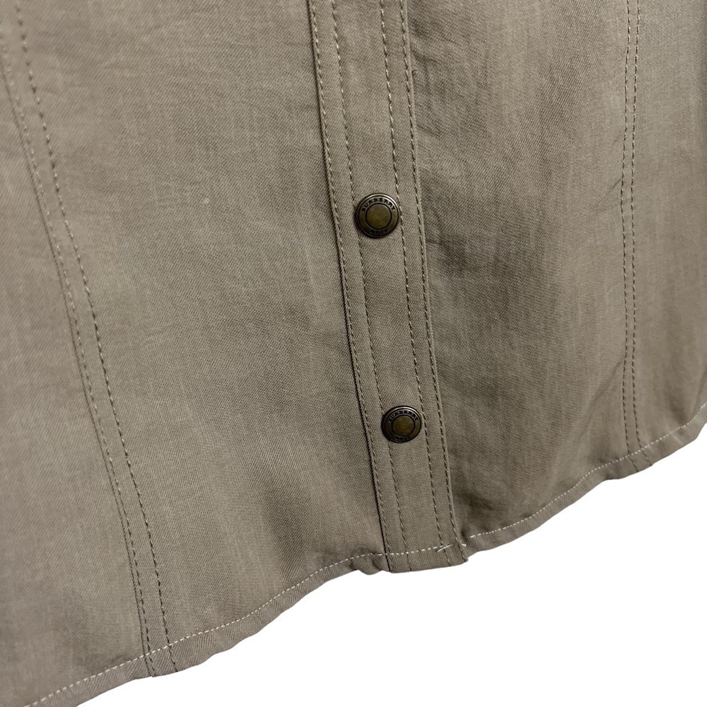 Burberry Brit Snap Button Down Shirt Women’s Size S Tan Safari - Picture 5 of 13